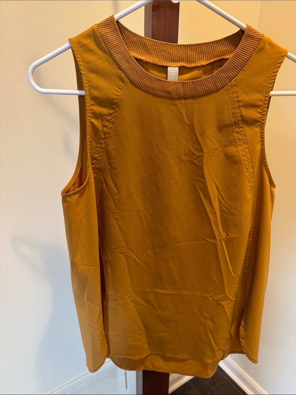 Athleta Ribbed-Neck Sleeveless Tank - Mustard XS